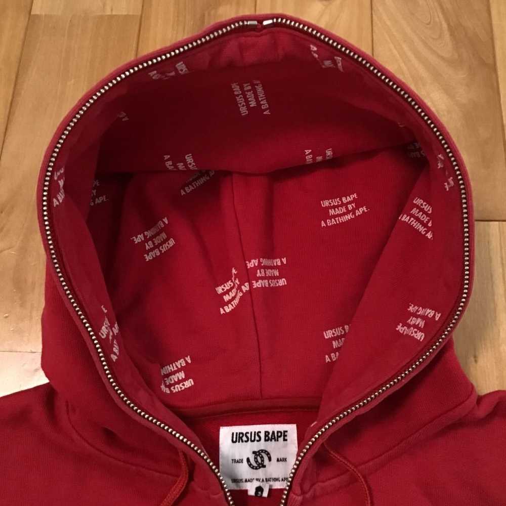 Bape × Nigo URSUS BAPE full zip hoodie red a bath… - image 2