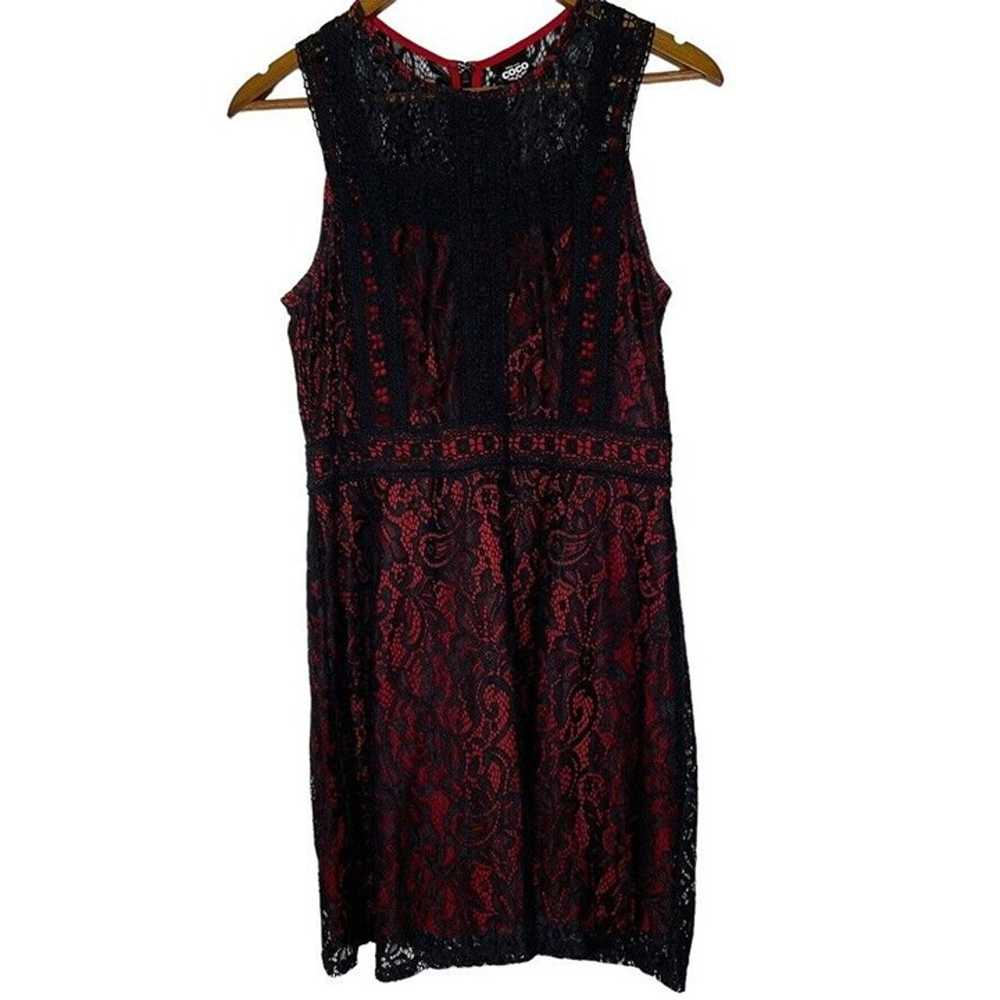 Disney Pixar Coco Black Red Round Neck Lace Dress… - image 1