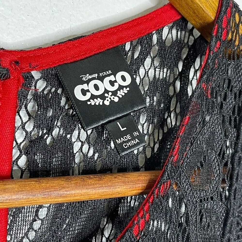 Disney Pixar Coco Black Red Round Neck Lace Dress… - image 4