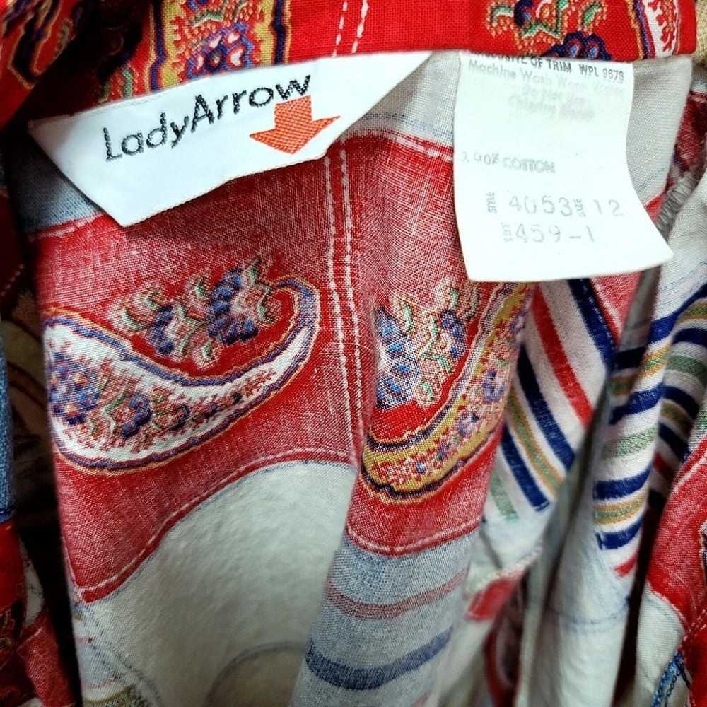 Vintage 70s Lady Arrow Womens M Patchwork Heart P… - image 10