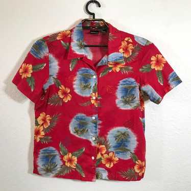 Vintage Erika Hawaiian Shirt Womens Size M Cotton… - image 1