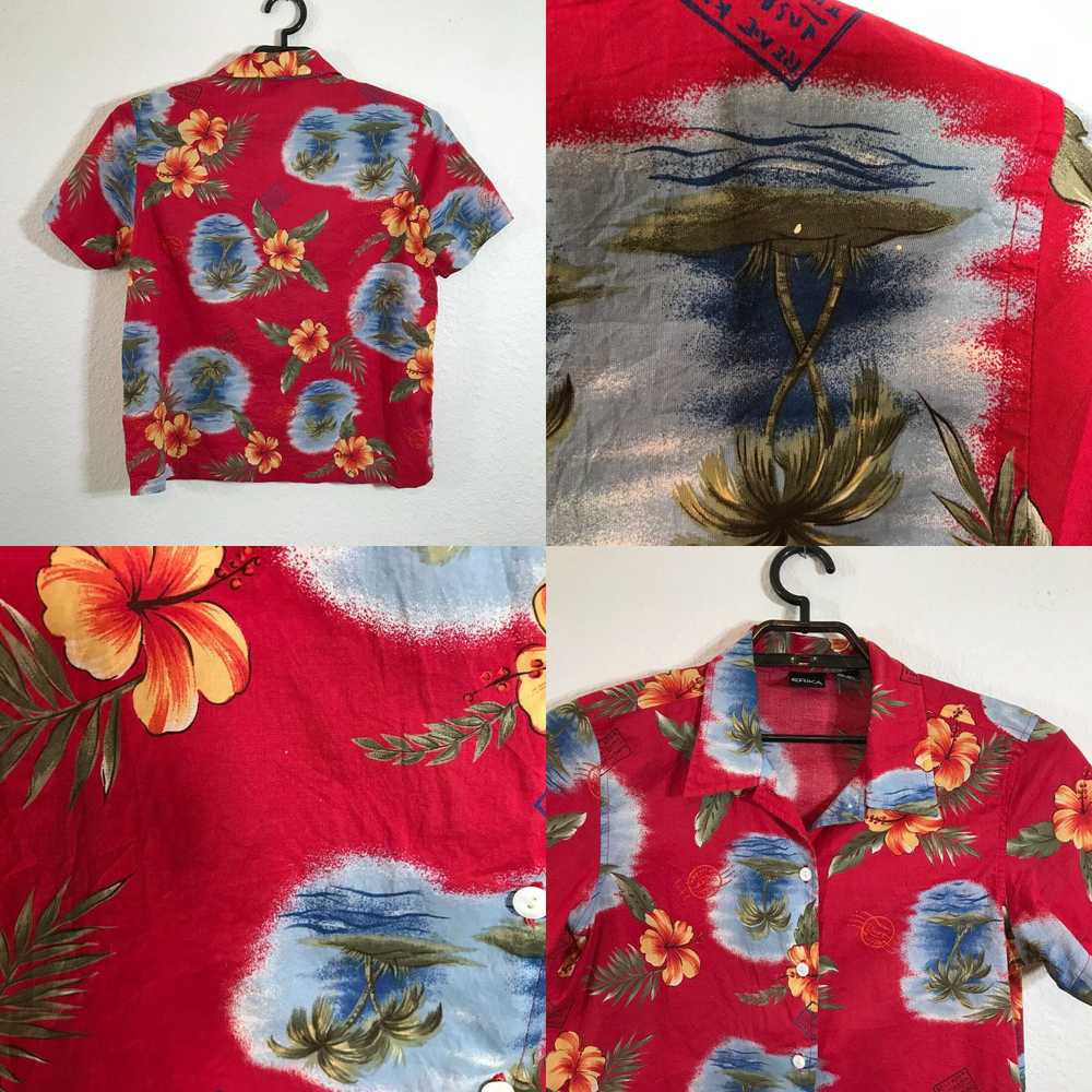 Vintage Erika Hawaiian Shirt Womens Size M Cotton… - image 4