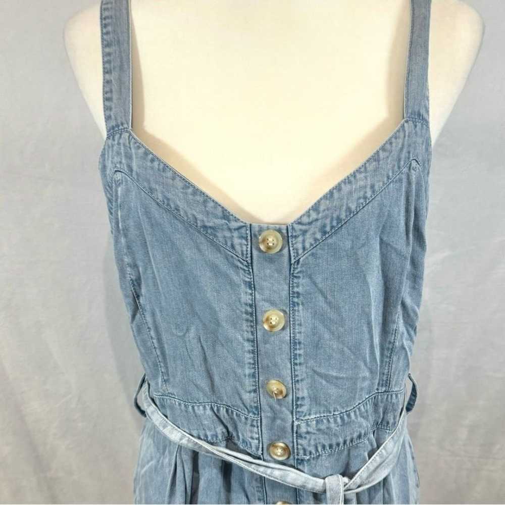 Lulus 100% tencel chambray button front wide leg … - image 6