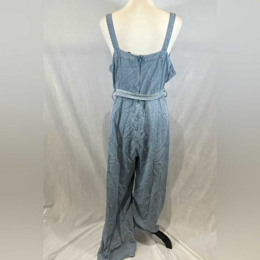 Lulus 100% tencel chambray button front wide leg … - image 7