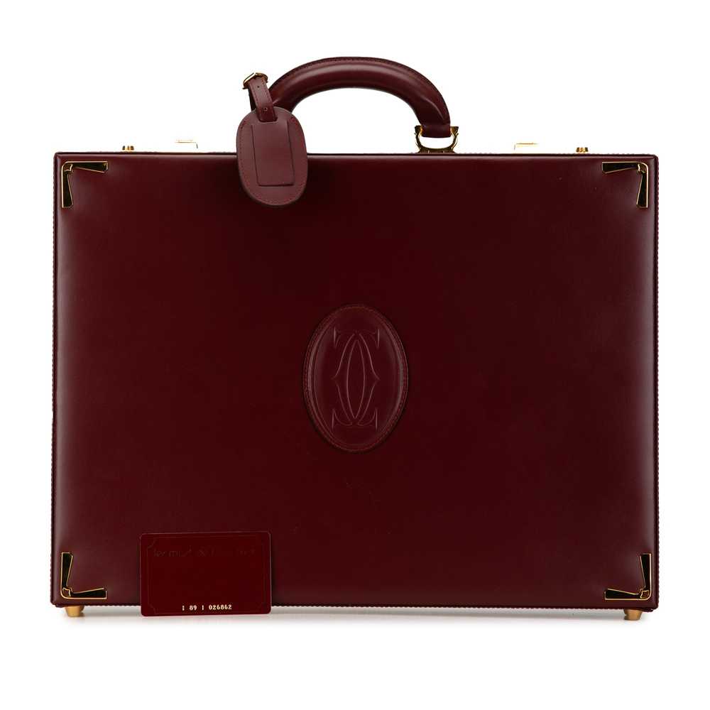 Red Cartier Leather Must de Cartier Business Bag - image 10