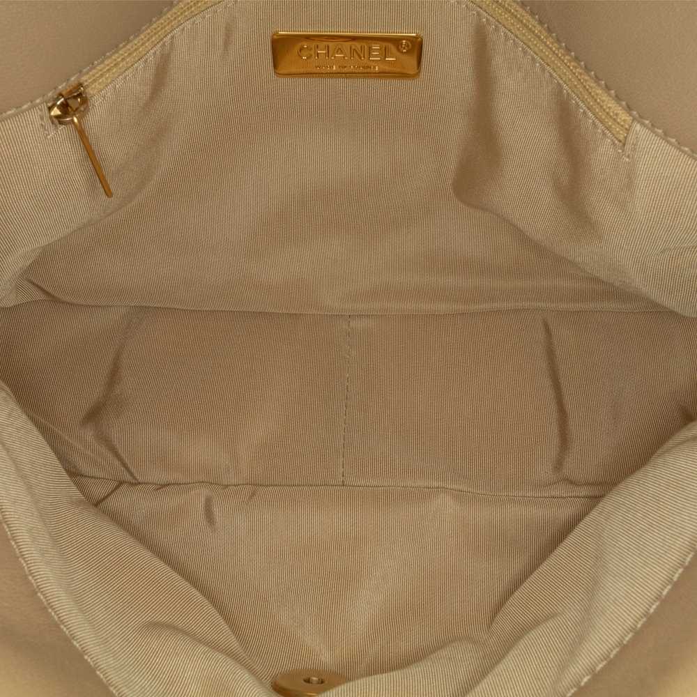 Tan Chanel Large Lambskin 19 Flap Satchel - image 4