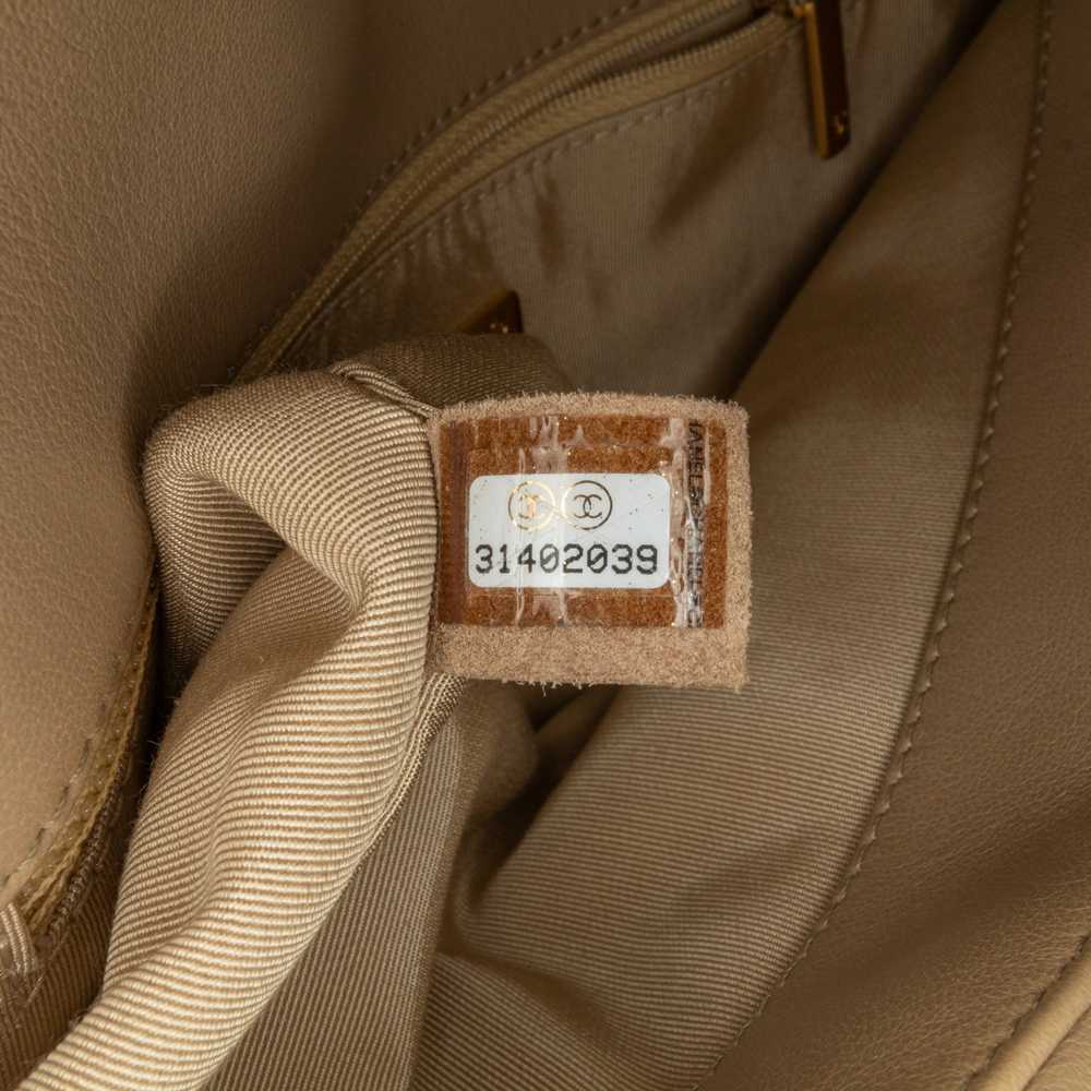 Tan Chanel Large Lambskin 19 Flap Satchel - image 6