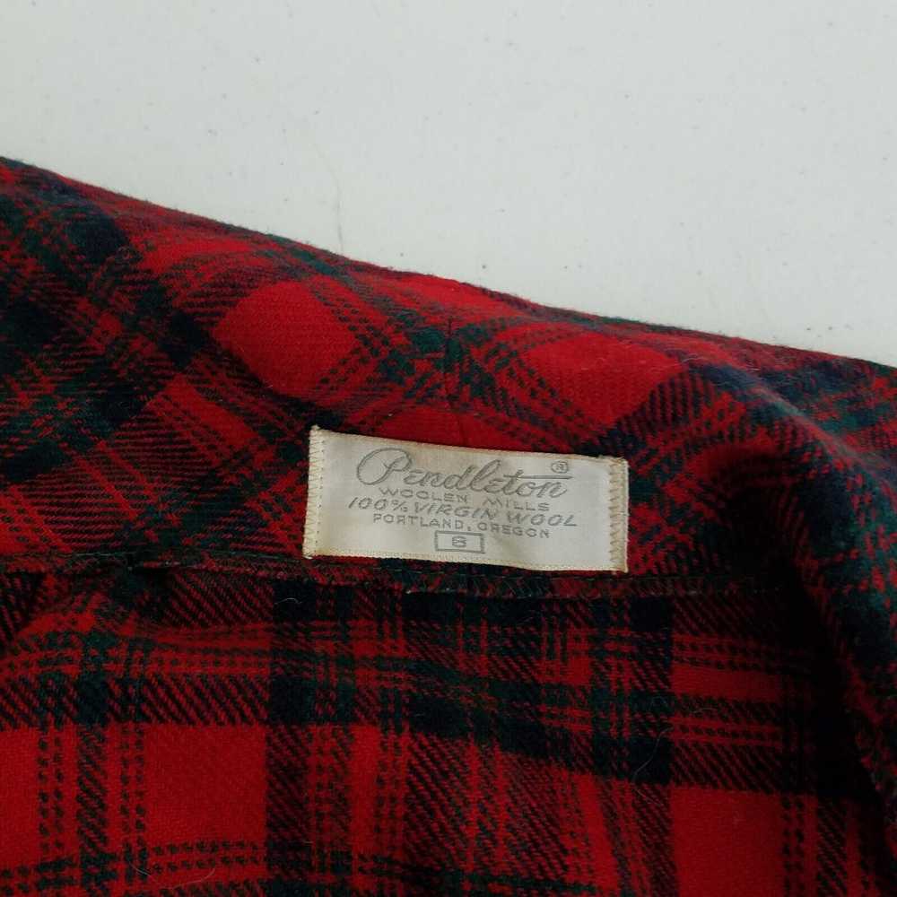 Pendleton Vtg Pendleton Calgary Wool Plaid Blazer… - image 9