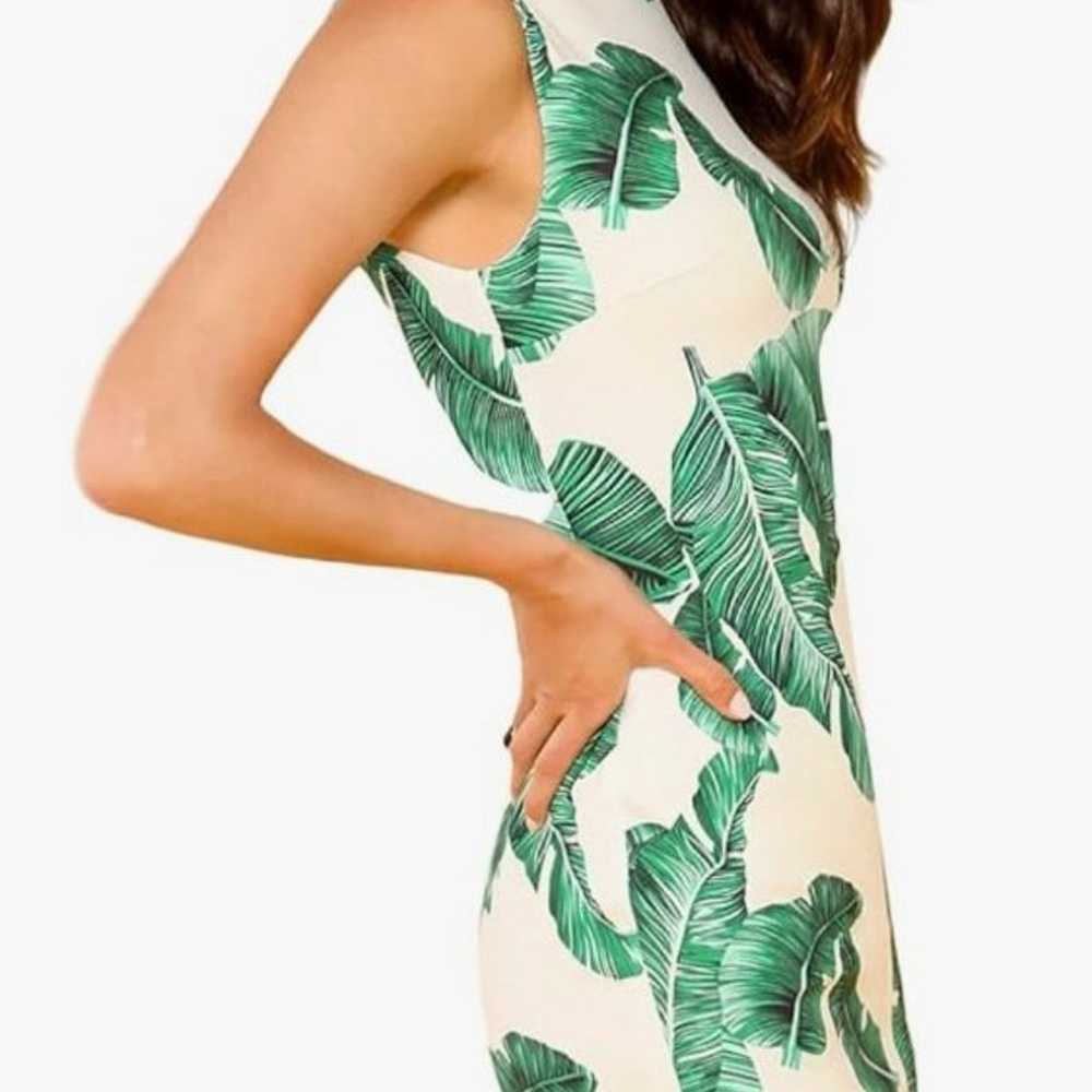 Tropical Palm Leaf Printed Dress size small - image 4