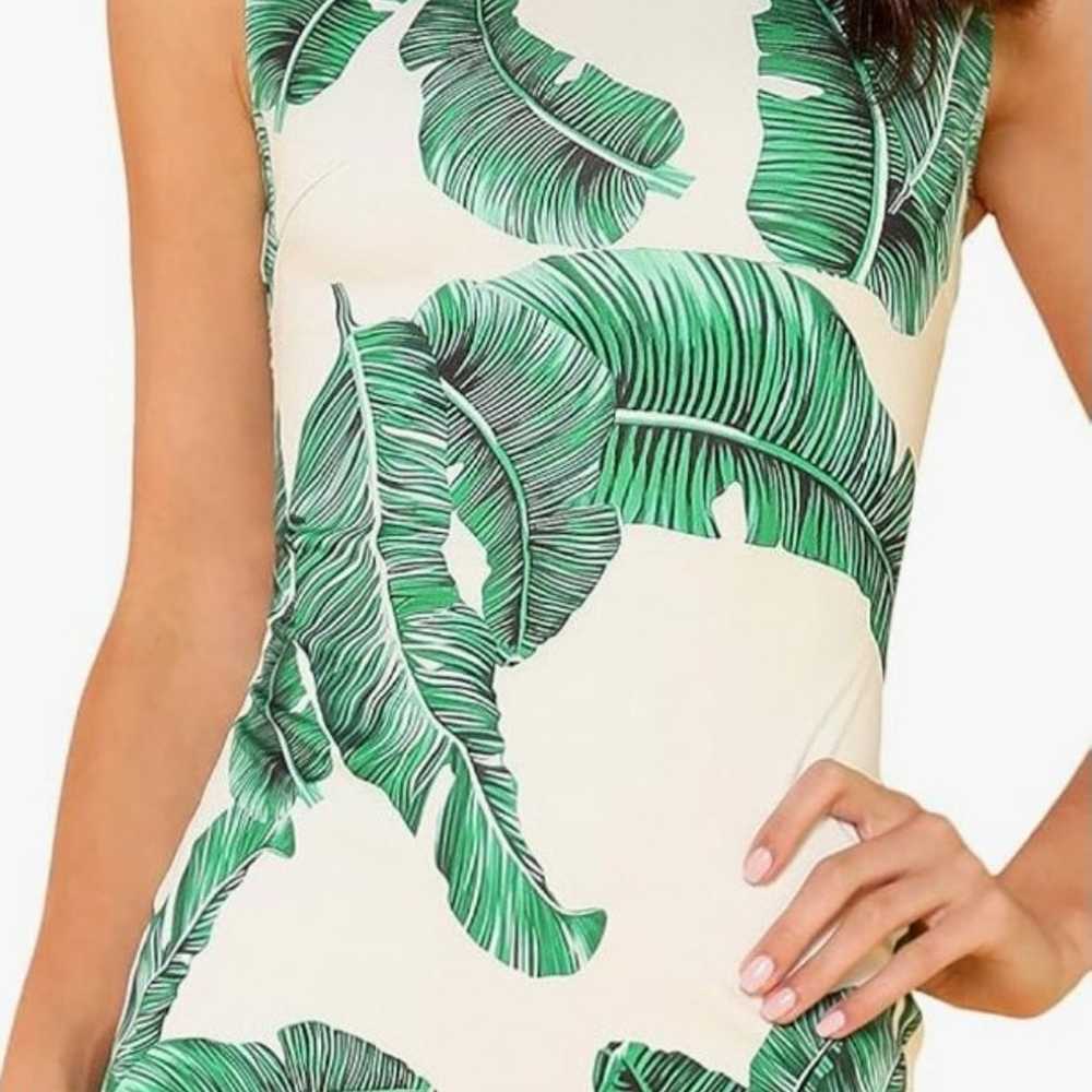 Tropical Palm Leaf Printed Dress size small - image 5