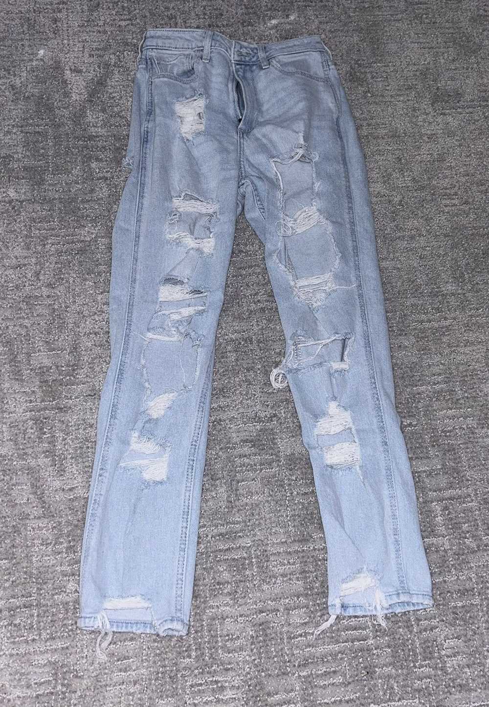 Hollister Hollister light washed ripped straight … - image 3