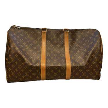 Louis Vuitton Keepall leather travel bag