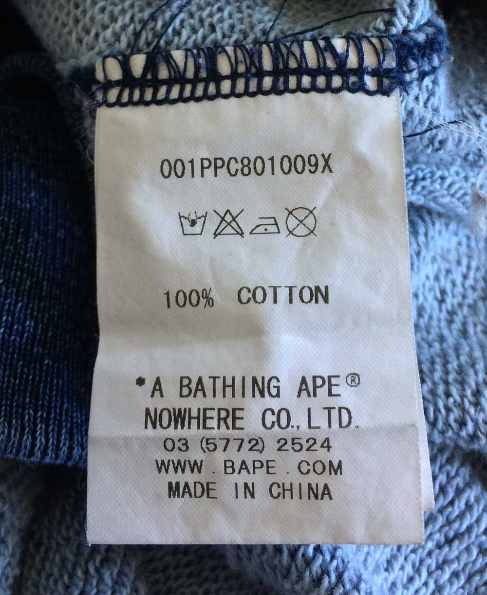 Bape Indigo College Pullover Hoodie - image 7