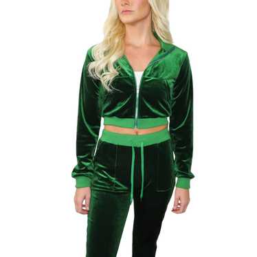 Shein SHEIN Y2k Emerald Green Velour Tracksuit Sma