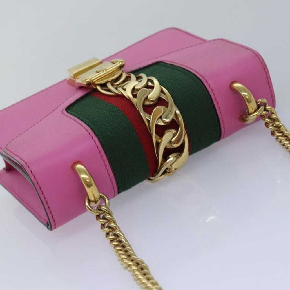 Gucci GUCCI Sylvie Web Sherry Line Mini Chain Bag… - image 6