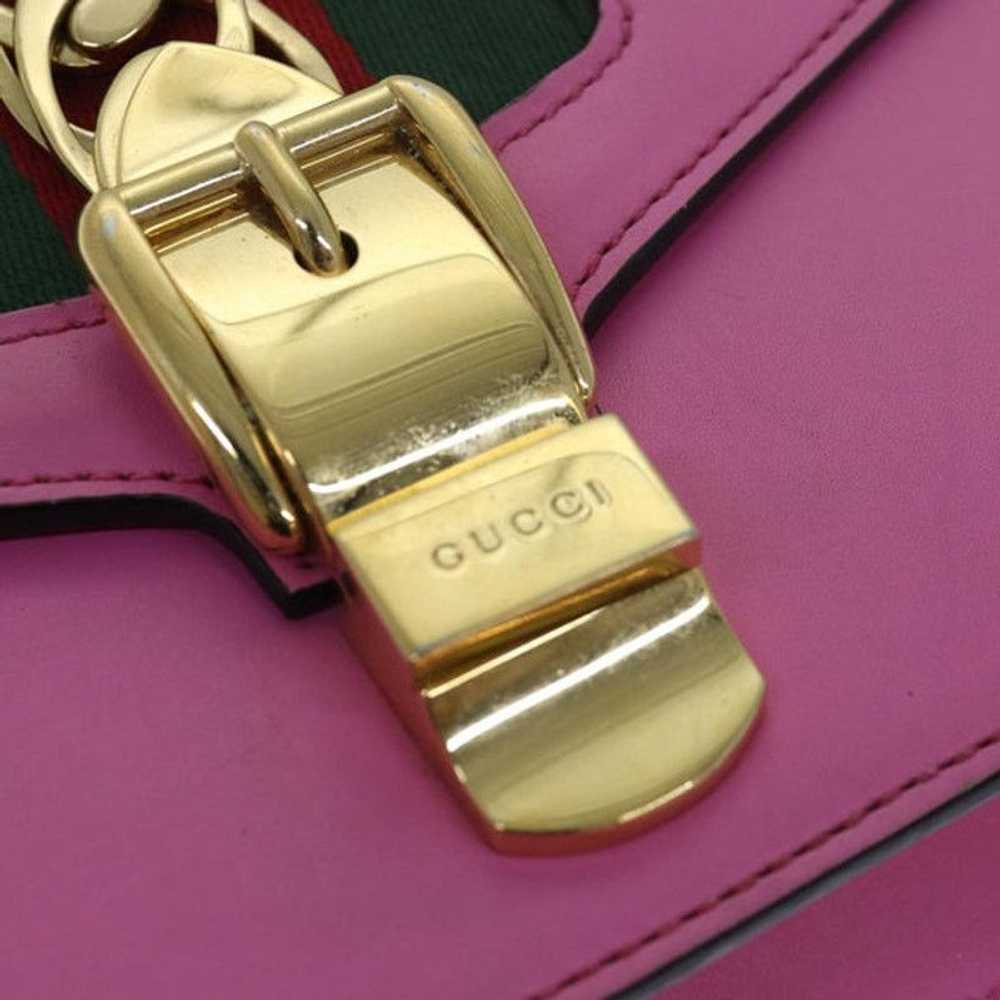 Gucci GUCCI Sylvie Web Sherry Line Mini Chain Bag… - image 9