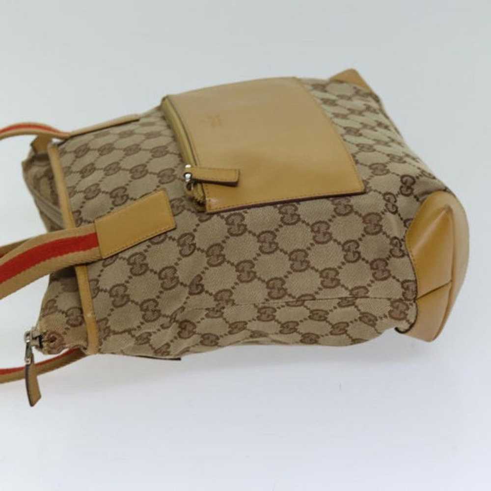 Gucci GUCCI GG Canvas Sherry Line Hand Bag Beige … - image 4