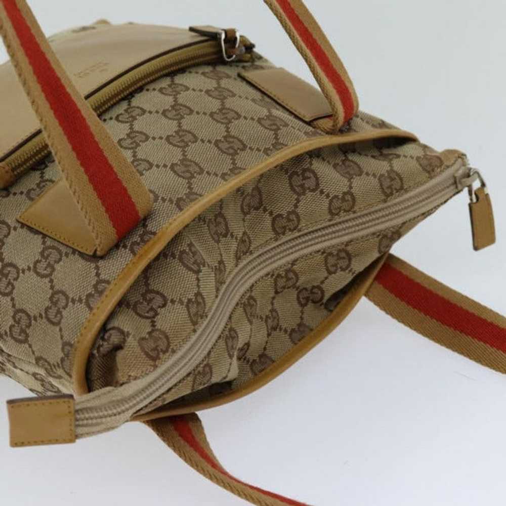 Gucci GUCCI GG Canvas Sherry Line Hand Bag Beige … - image 6