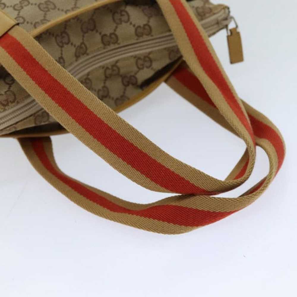 Gucci GUCCI GG Canvas Sherry Line Hand Bag Beige … - image 7