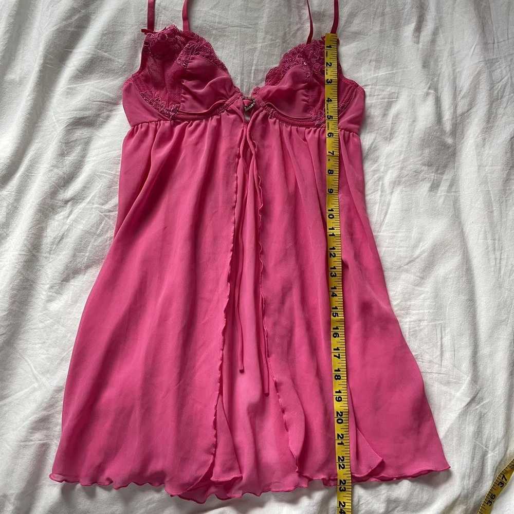 Vintage Vintage Y2K Pink Lacy Lingerie Top/Chemise - image 5