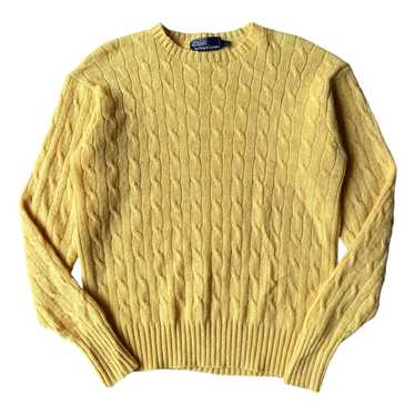 80s Polo Ralph Lauren cable knit wool sweater S/M