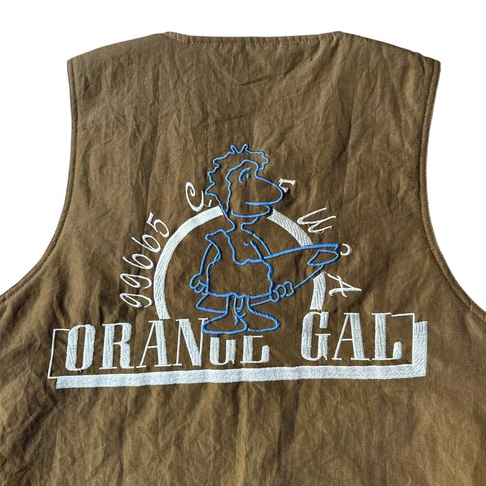 80s Orange gal japan vest medium - image 4