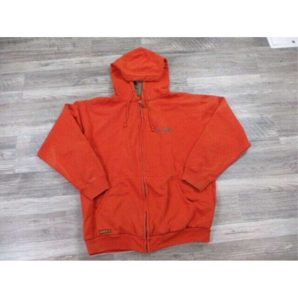 Jeep Mens Extra Large XL Faded Orange Hoodie Full… - image 1