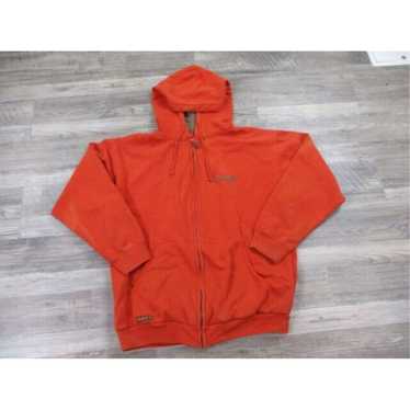 Jeep Mens Extra Large XL Faded Orange Hoodie Full… - image 1