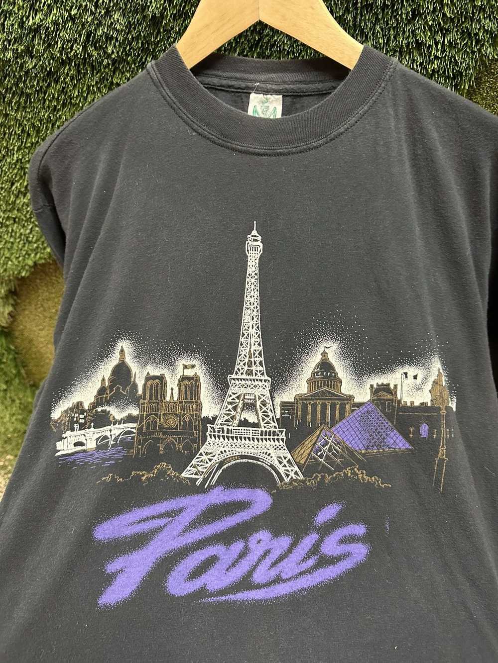 Tee × Vintage Vintage Paris Skyline T-shirt Large - image 4