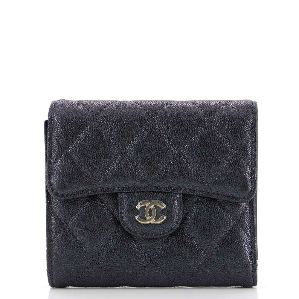 CHANEL CC Compact Classic Flap Wallet Quilted Cav… - image 1