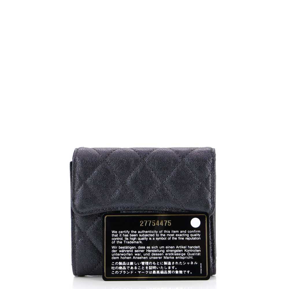 CHANEL CC Compact Classic Flap Wallet Quilted Cav… - image 2