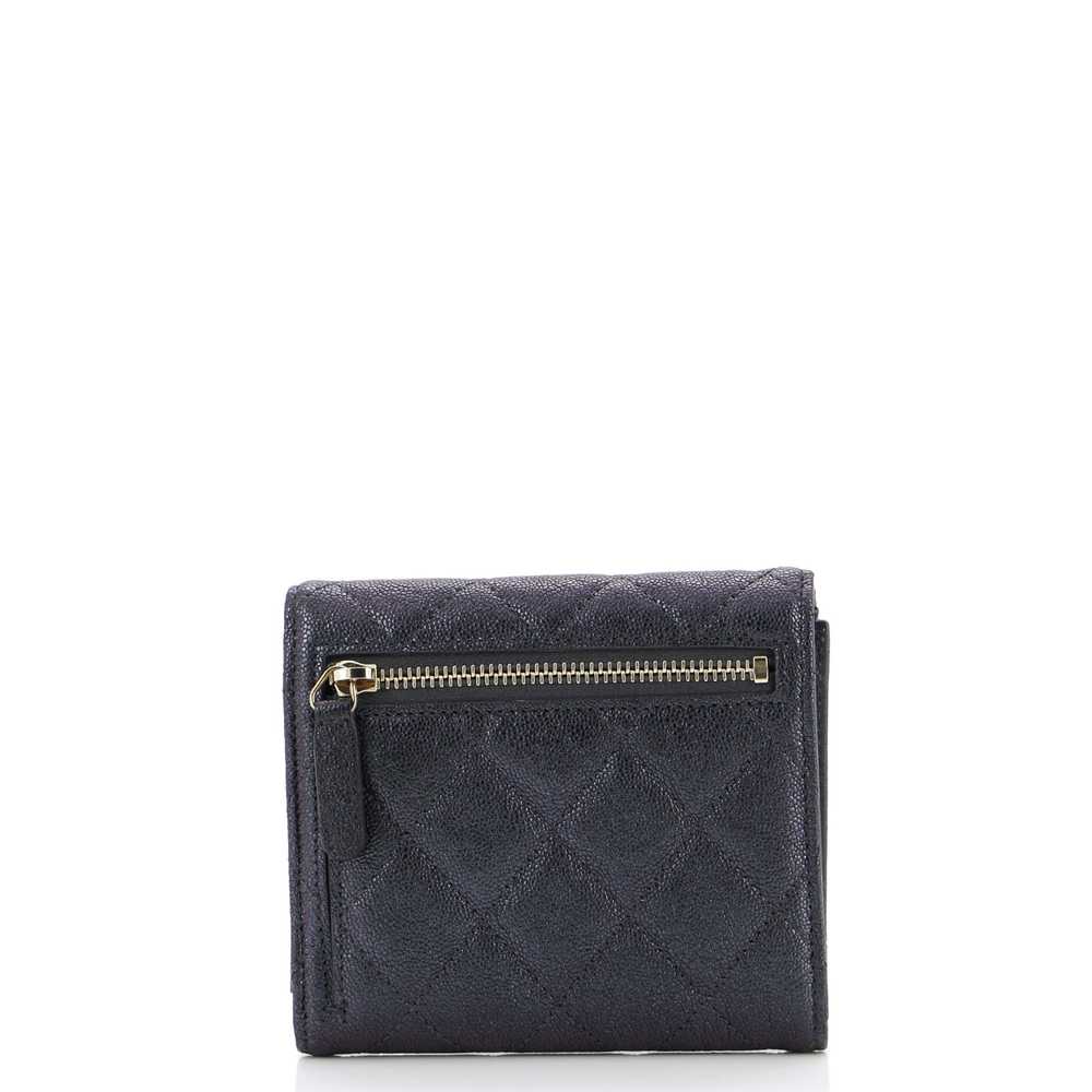 CHANEL CC Compact Classic Flap Wallet Quilted Cav… - image 4