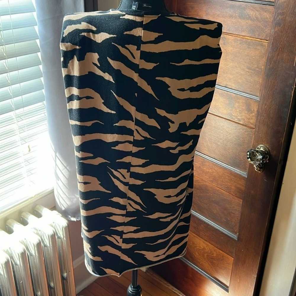 ASOS Zebra Print Mini t-Shirt dress Size 6 - image 8