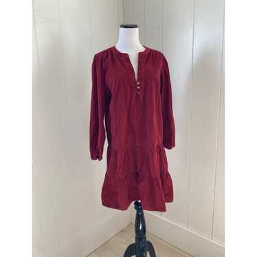 Time and Tru Maroon Corduroy Pullover Dress, Size 