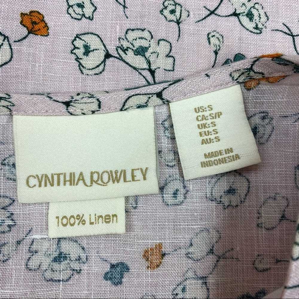 Cynthia Rowley Womens 100% Linen Sleeveless Flora… - image 6