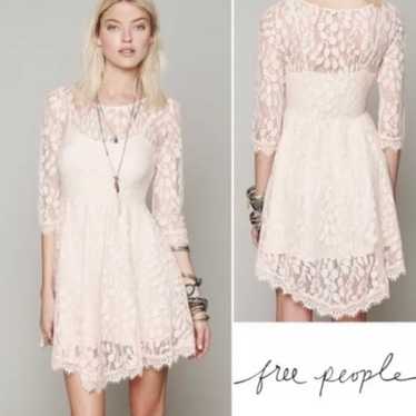 Free People Mesh Lace Fit and Flare Dress 4