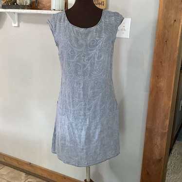 Lina Tomei linen jacquard dress made in Italy size