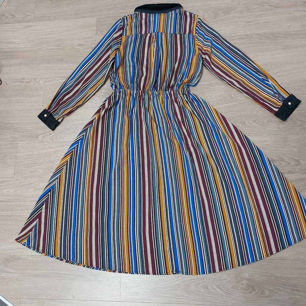 Unused axeas femme striped long one-piece dress - image 2