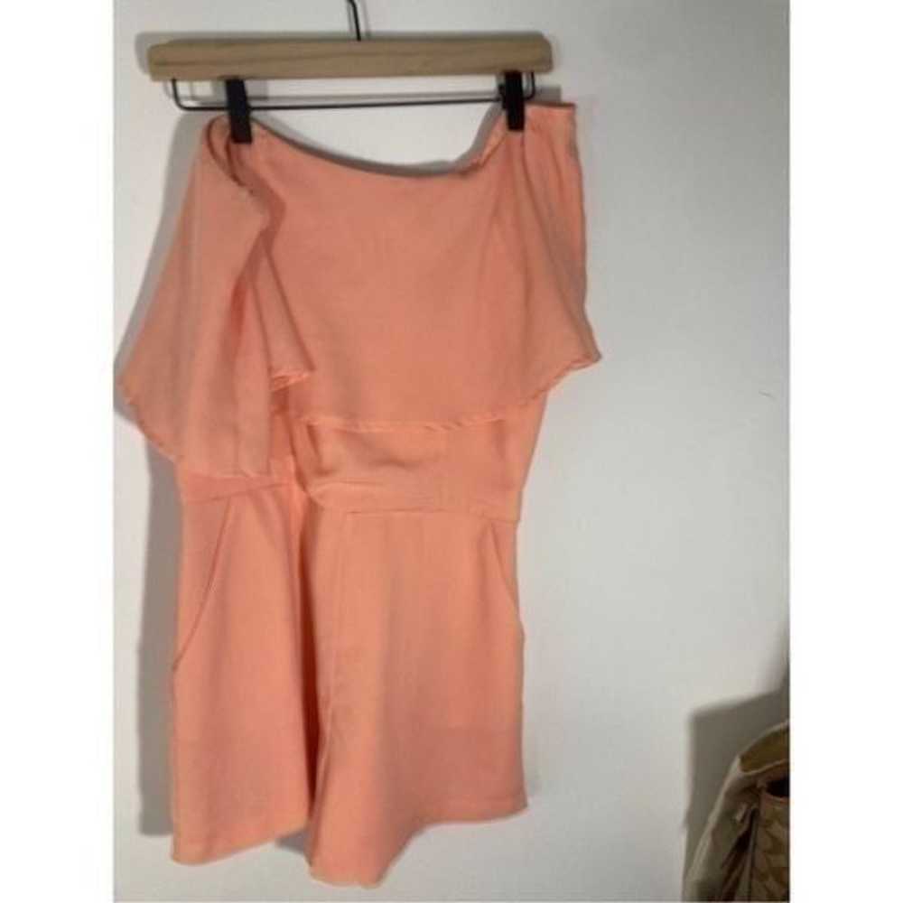 Endless Rose Medium Strapless Coral Romper - image 1