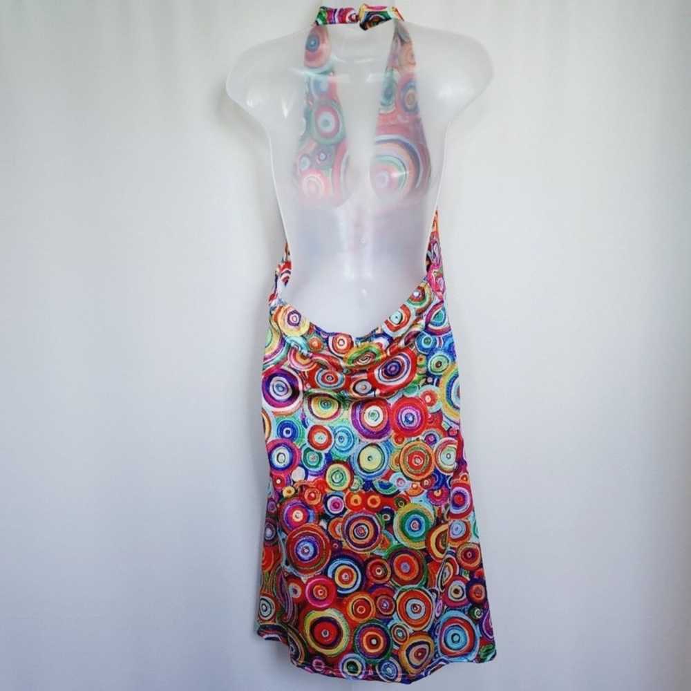 ♧NWOT Chicme colorful open back halter dress *Lar… - image 6