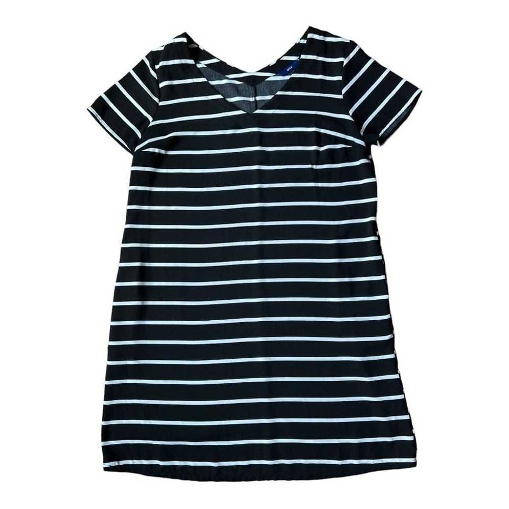 Apt. 9 Black & White Striped Short Sleeve V Neck … - image 11