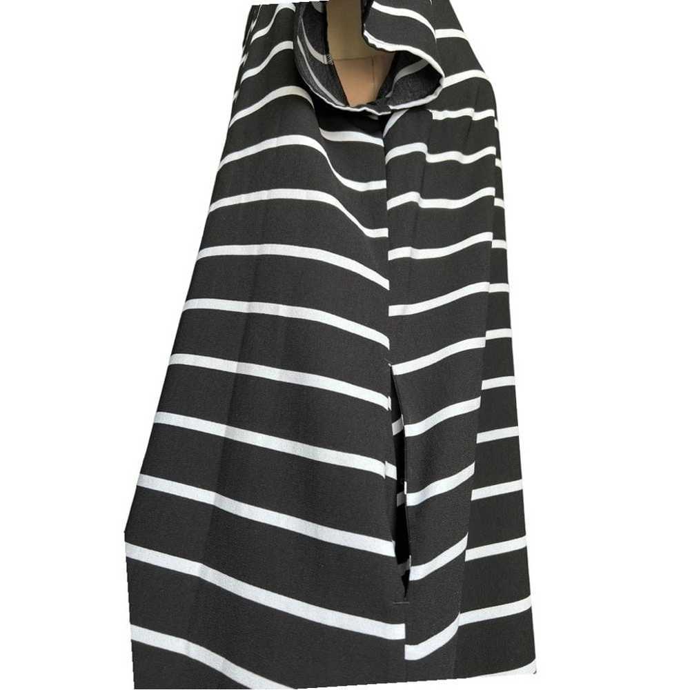 Apt. 9 Black & White Striped Short Sleeve V Neck … - image 9