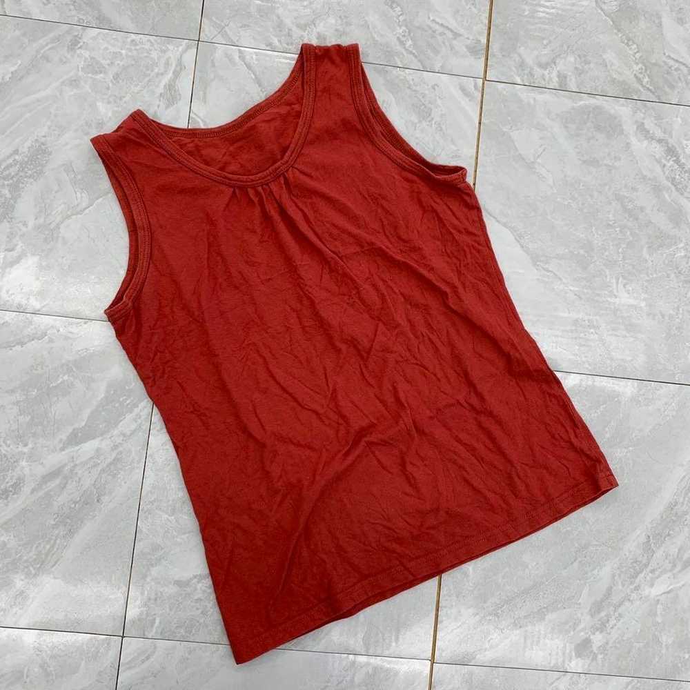 No brand tank top Plain Red Cotton material Sleev… - image 1