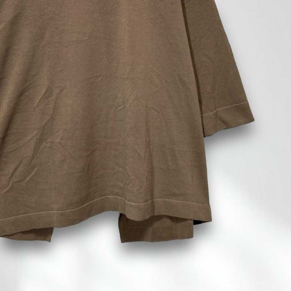 E6121【Georges Rech】T-shirt Brown Crew Neck Plain … - image 3