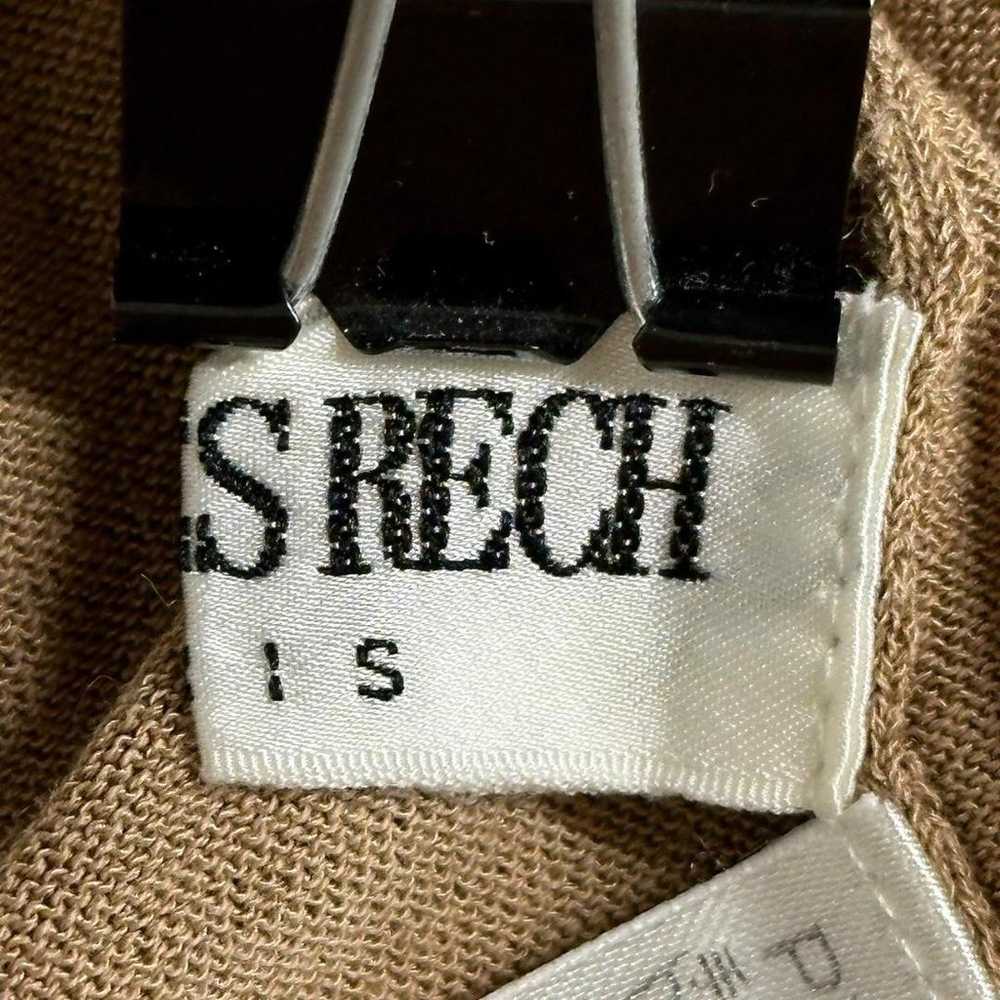 E6121【Georges Rech】T-shirt Brown Crew Neck Plain … - image 8