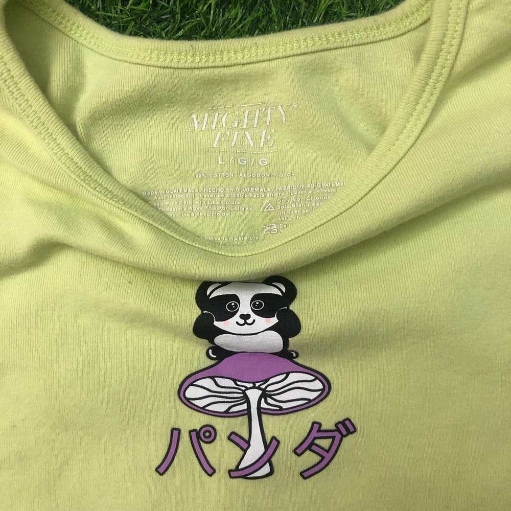 Other Women’s Green Panda/Mushroom Graphic Crop T… - image 3