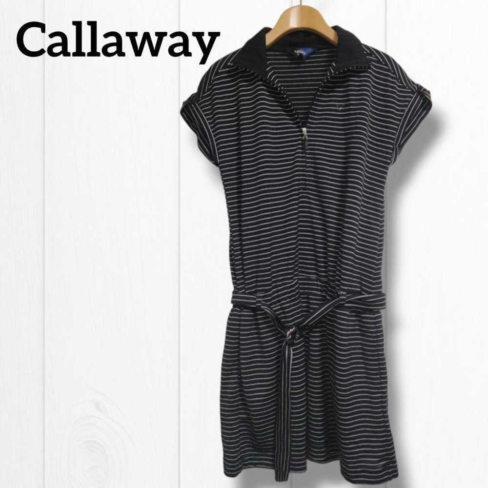 CALLAWAY Short-Sleeve One-Piece Border Half Zip - image 1