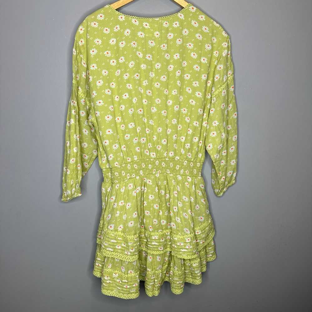 Aerie Rock N’ Ruffle Lime green floral print mini… - image 7