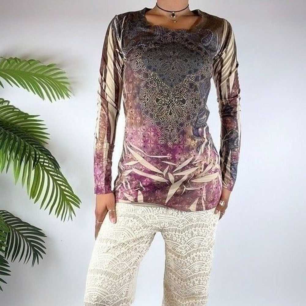 Vintage Y2K Fairy Grunge Indie Long Sleeve Boho 2… - image 1