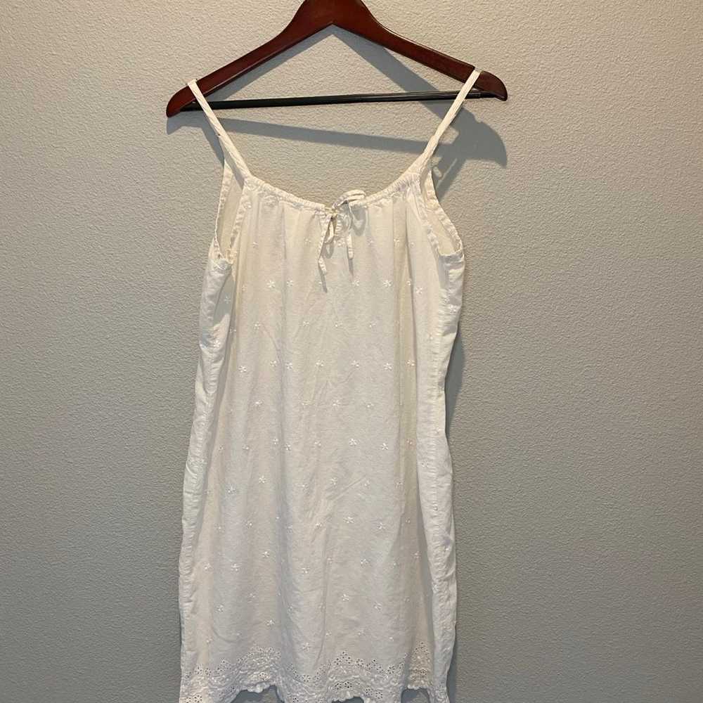 Vintage Embroidered White Dress - image 1